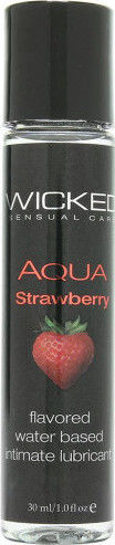Wicked Aqua Flavored Anal Lubricant Strawberry 30ml