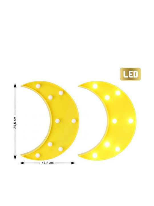 Kiokids Παιδικό Φωτιστικό Τοίχου Led Πλαστικό Yellow Moon