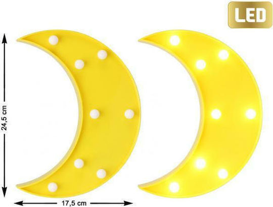 Kiokids Kinder Wandleuchte LED Kunststoff Yellow Moon