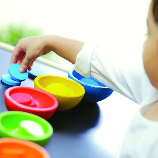 Plan Toys Βρεφικό Παιχνίδι Sort & Count Cups από Ξύλο για 18+ Μηνών