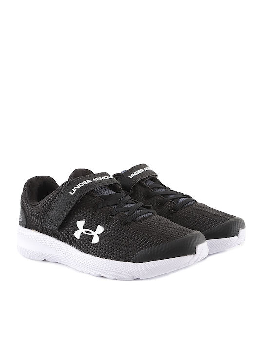 Pursuit 2 Kids Sports Shoes Running with Hoop & Loop Closure Black