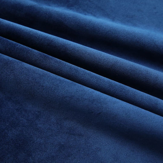 vidaXL Set Window Curtains with Pencil Pleat Dark Blue 140x175cm