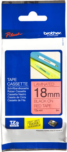 Brother TZe-441 Label Maker Tape 8m x 18mm in Red Colour Compatible with Brother TZe/TZ