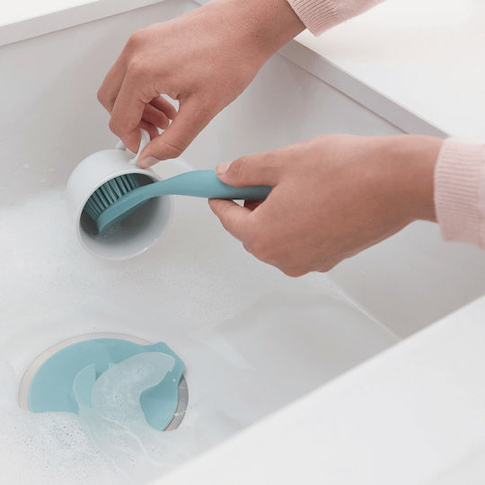 Brabantia Πιάτων & Βάση Με Βεντούζα 117502 Βούρτσα Καθαρισμού με Λαβή Γαλάζιο Πράσινη