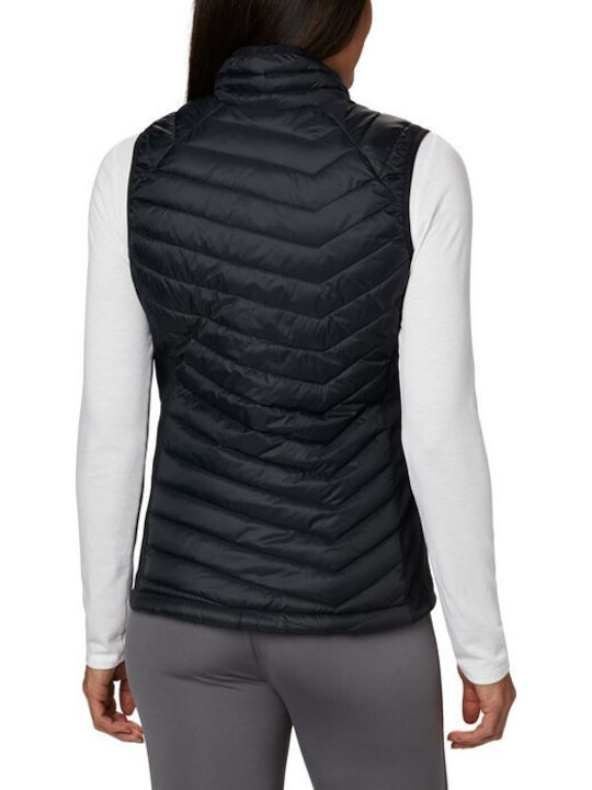 Powder Pass Kurz Damen Ärmellos Puffer Jacke Schwarz