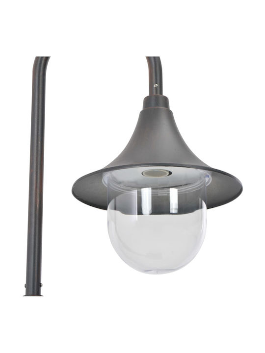 vidaXL Outdoor Small Post Floor Lamp 60W IP44 for E27 Bulb Bronze