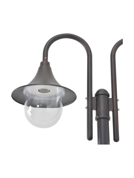 vidaXL Lamp Post Outdoor 60W with Warm White Light for Socket E27 Bronze