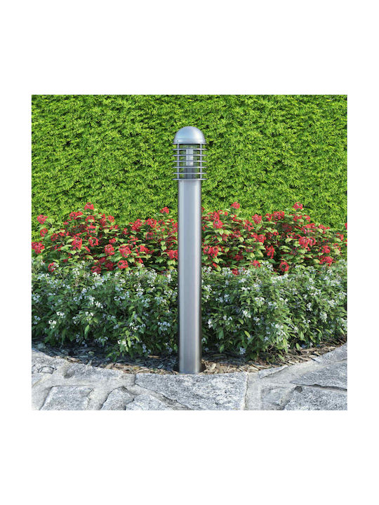 vidaXL Outdoor Floor Lamp Small Post Outdoor 60W IP44 for E27 Socket Silver