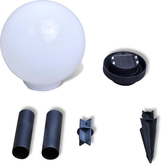 vidaXL Set of 3 Stake Solar Lights Balls 1.2W Warm White with Photocell