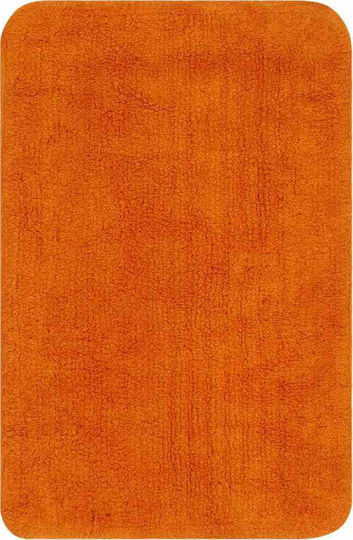 vidaXL Rutschfest Set Badematten Baumwolle Toilette 133235 Orange 2Stück