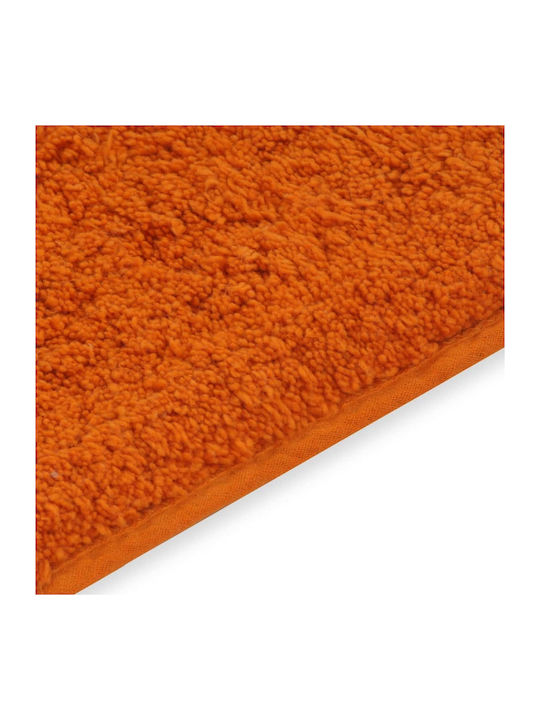 vidaXL Non-Slip Bath Mats Set Cotton Toilet 133235 Orange 2pcs