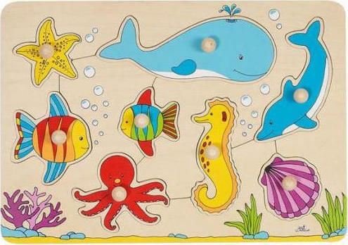 Puzzle Pentru Copii Din Lemn Pegged Pentru 1+ Ani 7 Piese (Diverse Modele) 1 Buc Goki