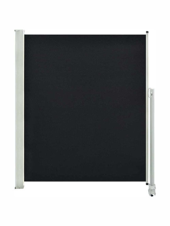 vidaXL Garden Sideway Sunshade Roller Black 1.6x3cm