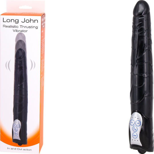 Seven Creations Long John Thrusting Realistisch Vibrator 28cm Black