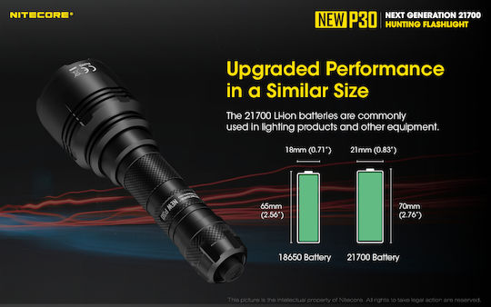 NiteCore LED IP68 с Максимална Яркост 1000лм P30 Черен