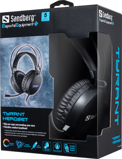 Sandberg Tyrant Over Ear Gaming Headset με σύνδεση USB
