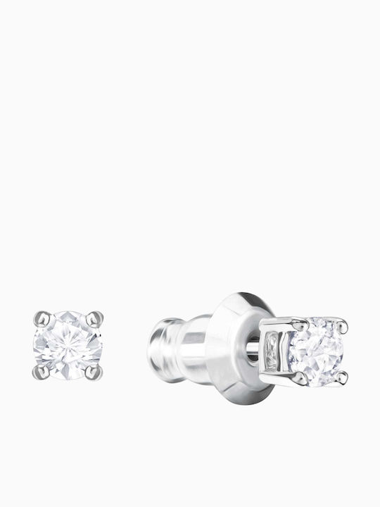 Swarovski Attract Round Pierced Earrings with Stones
