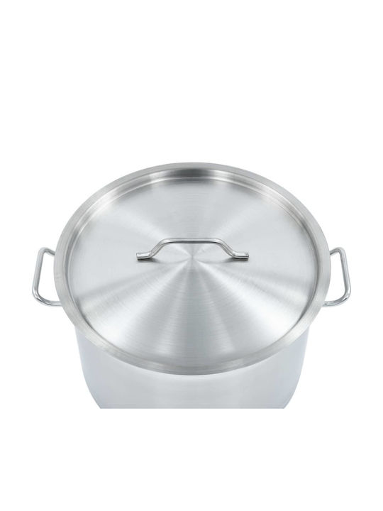 vidaXL Deep Stainless Steel Pot 32lt / 40cm