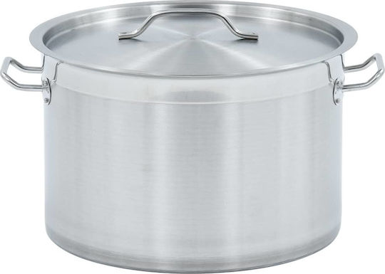 vidaXL Deep Stainless Steel Pot 23lt / 35cm vidaXL Deep Stainless Steel Pot 23lt / 35cm