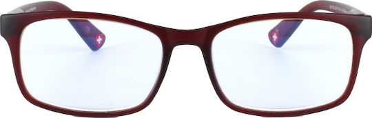 Montana Eyewear BLF73 Reading Glasses +2.00 in Burgundy color