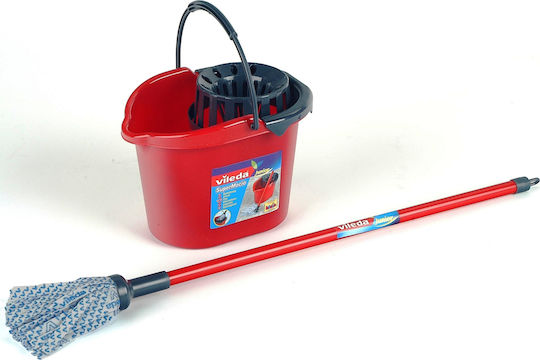 Klein Cleaning Toy Vileda Bucket & Wipe Mop for 3+ Years Old