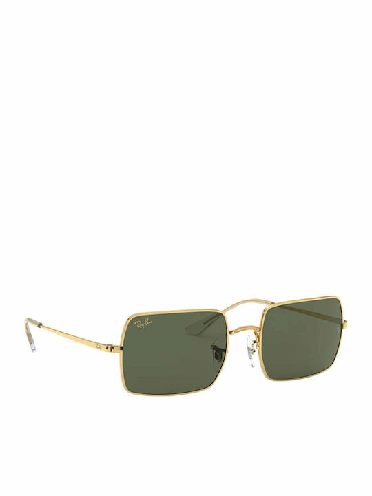 Ray Ban Women's Sunglasses with Gold Metal Frame and Green Lens RB1969 9196/31