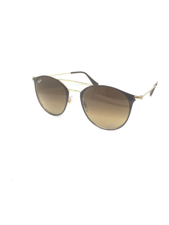 Ray Ban Double Bridge Unisex Ochelari de soare cu Maro Cadru și Maro Degradati Lentilă RB3546 9009/85