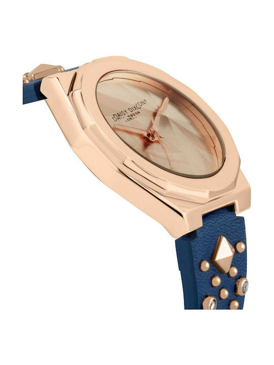 Daisy Dixon Alessandra Uhr mit Blau Lederarmband