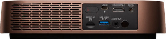Viewsonic M2 Mini Projector DLP Full HD Λάμπας LED με Wi-Fi και Ενσωματωμένα Ηχεία Χάλκινος