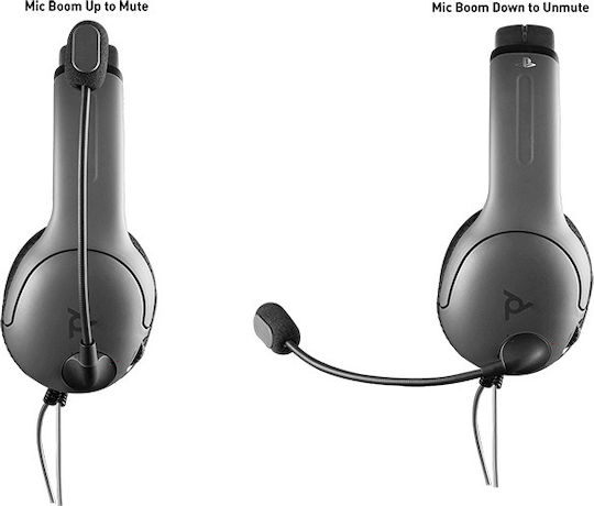 PDP LVL40 PS4 Over Ear Gaming Headset με σύνδεση 3.5mm Γκρι for PS4