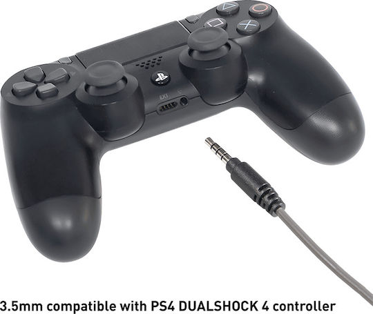 PDP LVL40 PS4 Over Ear Gaming Headset με σύνδεση 3.5mm Γκρι for PS4