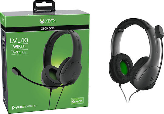 PDP LVL40 XBOX Over Ear Gaming Headset με σύνδεση 3.5mm Γκρι for XBOX