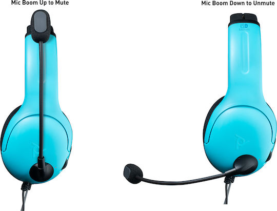 PDP LVL40 Switch On Ear Gaming Headset με σύνδεση 3.5mm Blue / Red for Nintendo Switch