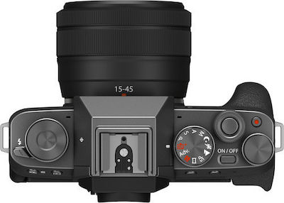 Fujifilm Mirrorless Φωτογραφική Μηχανή X-T200 Crop Frame Kit (XC 15-45mm F3.5-5.6 OIS PZ) Silver