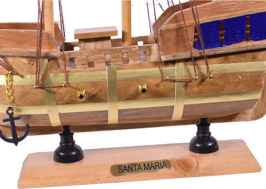 Santa Maria Коледен Кораб Ветроходна Дървена 34x34см