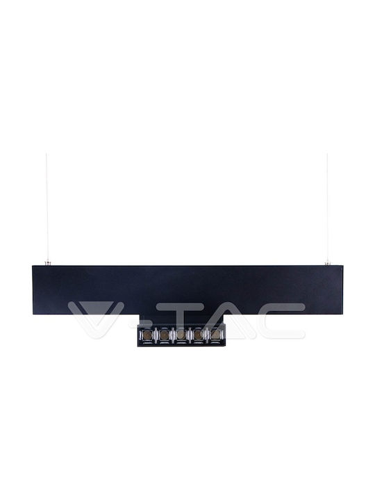 V-TAC LED Φυσικό Λευκό Σποτ με 5 Φώτα σε Μαύρο Χρώμα