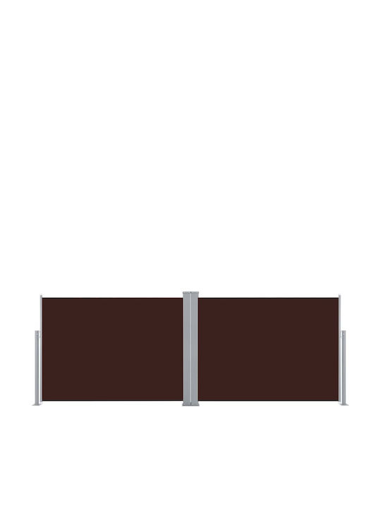 vidaXL Garden Sideway Sunshade Roller Brown 1x10cm