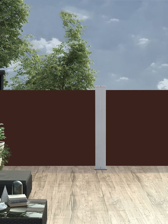 vidaXL Garden Sideway Sunshade Roller Brown 1x10cm