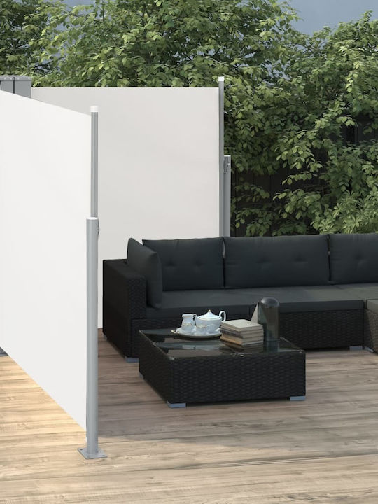 vidaXL Πλαϊνό Ρολό Σκίασης Βεράντας Κρεμ 1.4x6m