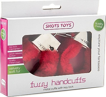 Shots Furry Handcuffs Red