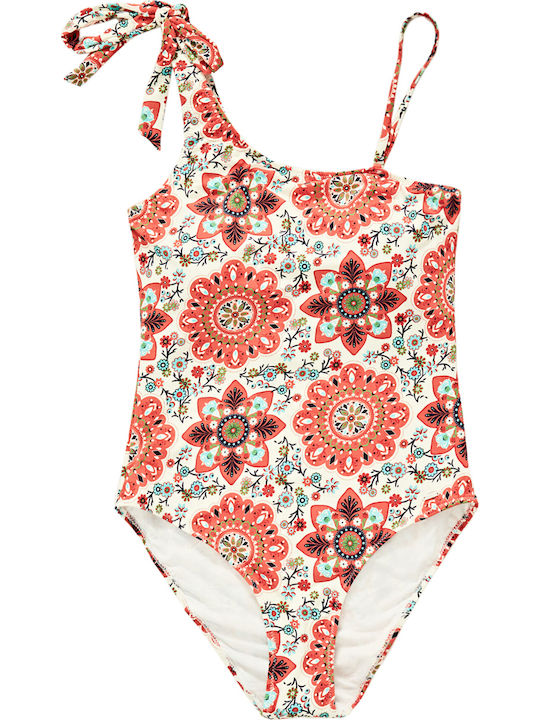 Telma One-Piece Swimsuit White/Orange