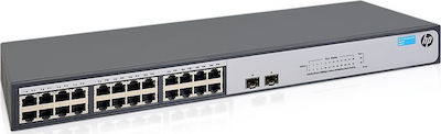 HP 1420-24G-2SFP Unmanaged L2 Switch with 24 Gigabit (1Gbps) Ethernet Ports and 2 SFP Ports