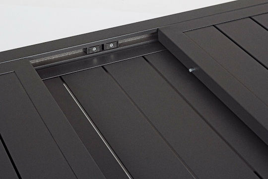 Masa pentru spații exterioare Aluminiu Extensibil Hilde Gri 140(+70)x77x75buc