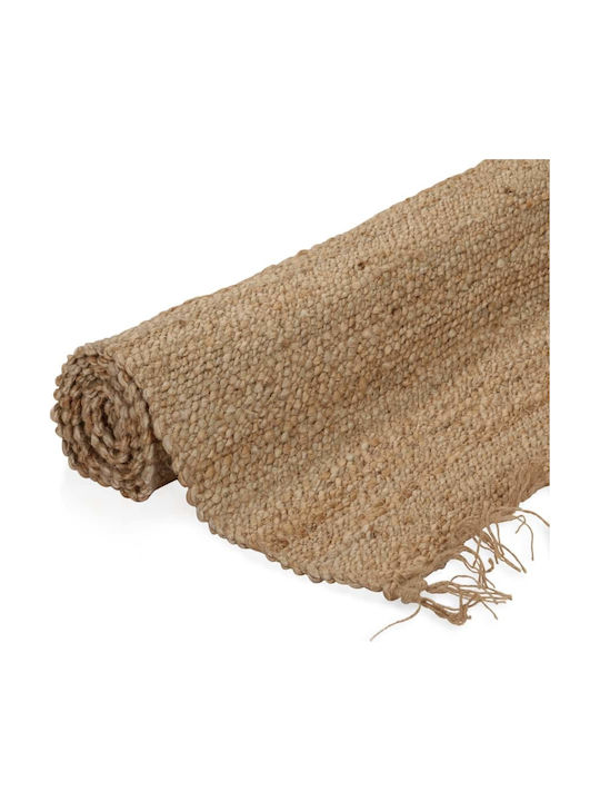 vidaXL Handgefertigt Teppich Rechteckig Sommer aus Jute mit Fransen Beige