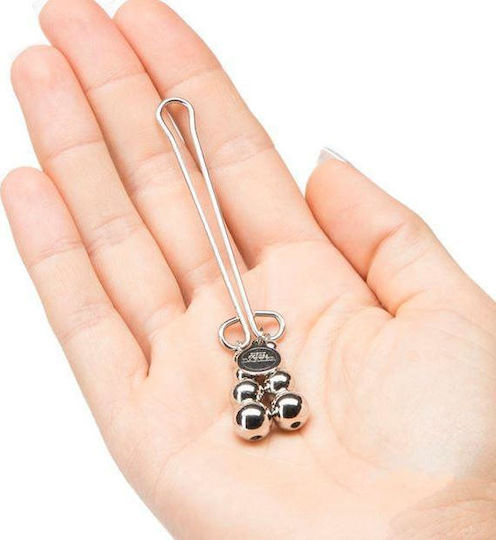 Fifty Shades of Grey Just Sensation Clitoris Clamp Σφιγκτήρες Θηλών σε Ασημί Χρώμα