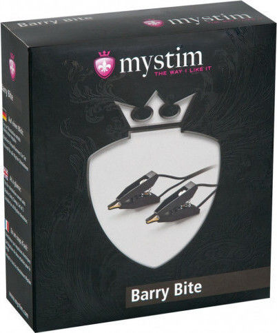 Mystim Barry Bite for Electro-stimulation in Black Color 2pcs