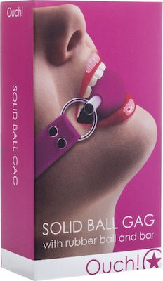 Shots Ouch Solid Ball Gag Gag în Culoarea Roz OU099PNK