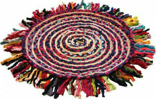Synchronia Handmade Summer Cotton with Fringes Multicolour