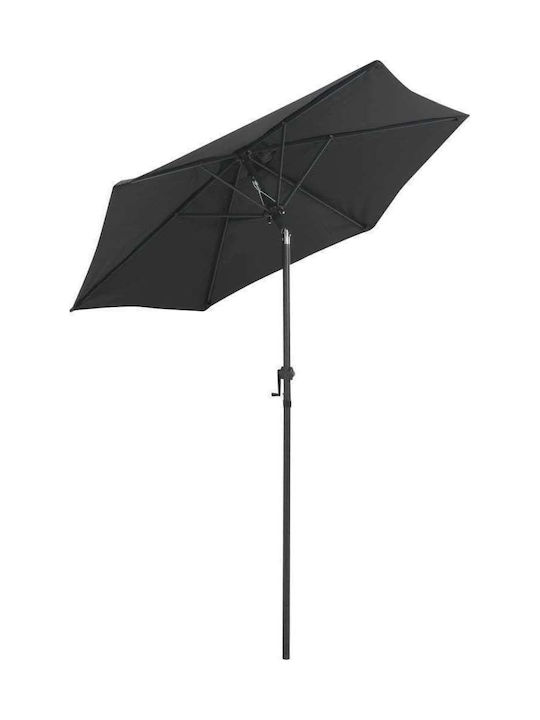 Round Aluminum Garden & Terrace Parasol Grey Diameter 2m