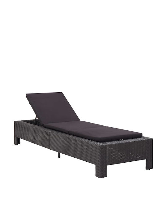 Ξαπλώστρα-Κρεβάτι Μονό Rattan με Μαξιλάρι 200x75x35εκ. Ξαπλώστρα-Κρεβάτι Μονό Rattan με Μαξιλάρι 200x75x35εκ.